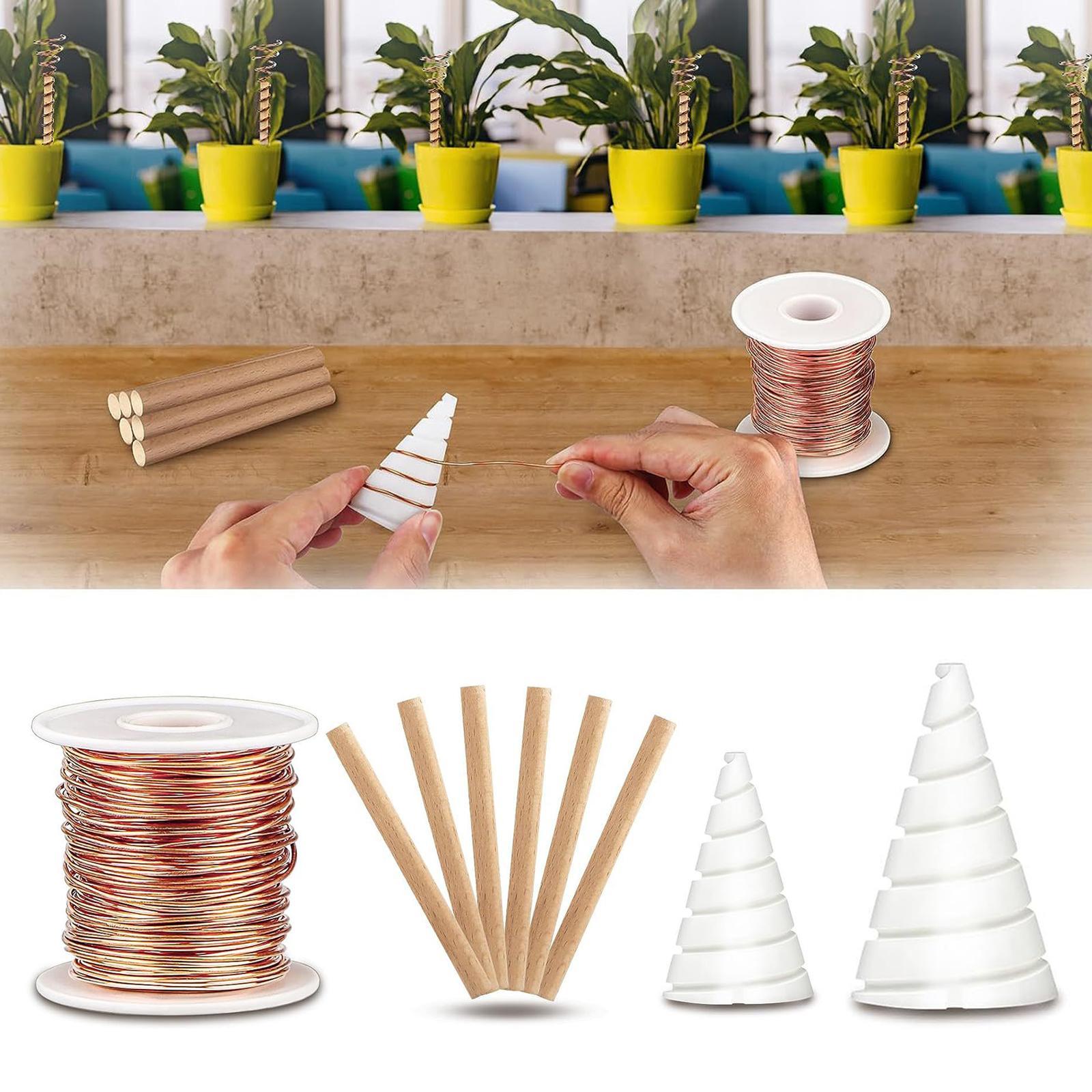 Copper Wire Roll - ชุดเครื่องมือม้วนลวดทองแดงแบบปรับได้สำหรับทำเสาอากาศฟีโบนัชชี คอยล์ จิ๊ก สำหรับการจัดสวนและรองรับต้นไม้