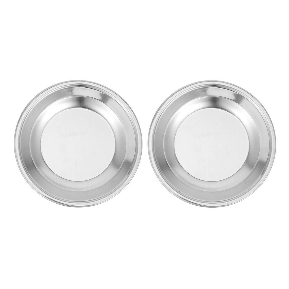 Drip Tray Saucer - ถาดรองถุงชาสแตนเลส 2 ชิ้น จานกลม ที่รองน้ำชาหยด ที่จัดระเบียบโลหะ
