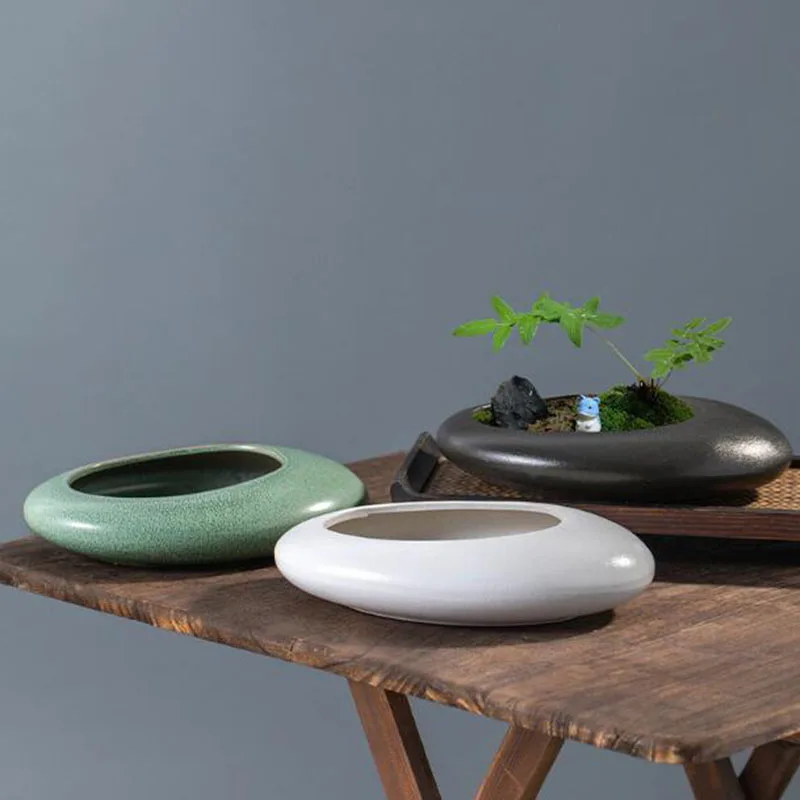 กระถางบอนไซดินเผาหยาบ กระถางต้ - Bonsai Garden Art บทวิจารณ์และราคา